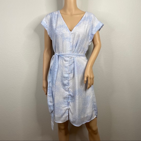 Cloth & Stone Button Down V neck Dress size M - Picture 10 of 16